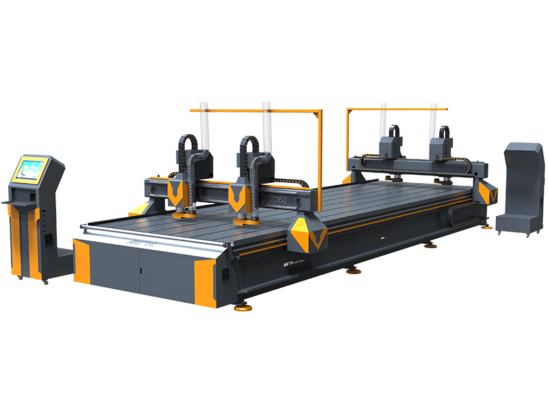 杰克2060雙龍門(mén)四頭鋁板雕銑機